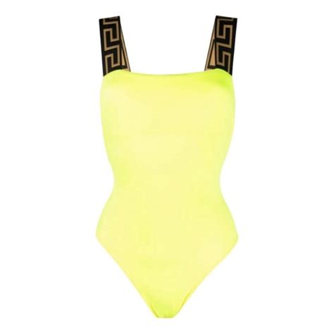 women versace swim|Versace greca swimsuit.